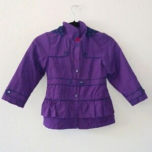 London Fog Purple Coat Tailored Structured Design